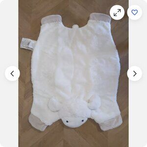 Pottery Barn Kids Lamb Critter Plush Play Mat mono removed
